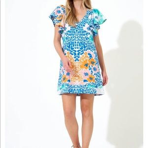 COPY - FLIRTY V-NECK SHORT- ANTIGUA BLUE—resort wear